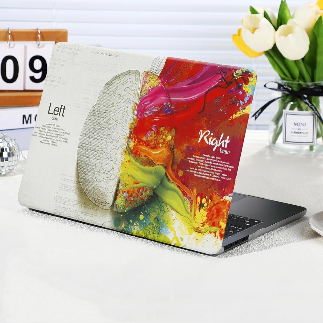 Funut Compatible with MacBook Pro 15 inch Case, Ultra Slim Protective Cover, Lightweight Rubberized Hard Plastic Case for Pro 15 inch A1398 (Left and Right Brain)