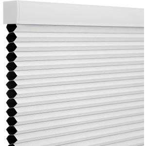 Changshade Blackout Blinds, Cordless Cellular Shades, Honeycomb Blackout Shades, Room Darkening Blinds, Pull Down Window Shades, Easy to Install Honeycomb Window Blinds for Home&Office, White (36"W x 72"H, White-blackout)