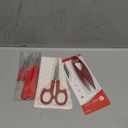 Sewing Seam Ripper Tool,Stitch Remover and Thread Cutter with 2Big+2Small Seam Rippers,1 Pack Thread Snips,1Pack 5Scissor (Red)