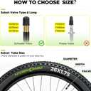 2 x 2 Pack 26x1.75/2.125 Bike Tire Tube, 26x1.75 26x1.95 26x2.10 26x2.125 with 48mm Schrader Valve, Butyl Bike Tube 26 x 1.95 with 2PCS Levers, for MTB and Cruisers, City Bikes, Road Bikes