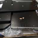 Rolanstar Corner Desk,44.5" W x 34.5" H Small Computer Desk with Power Outlets, Gaming Desk with LED Lights, Triangle Corner Table with Keyboard Tray & Monitor Stand for Small Space, Black