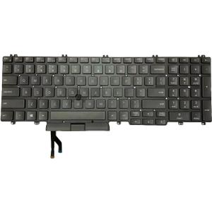 Replacement Keyboard with Backlit with Pointer US Layout for Dell Latitude 5500 5501 5510 5511, Precision 3540 3550 3551 P/N: 0TJ8T3 0MMH7V NSK-EX0BC PK132FA1B00