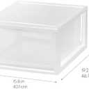 IRIS USA 30 Qt. Plastic Drawer Storage Organizer Stacking Drawers, 2-Pack, Stackable Unit with Sliding Drawer for Clothes Bedroom Kitchen Under Sink Pantry Craft Room Bathroom Dorm Office, White