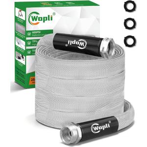 Garden Hose 50ft, Ultra-Light & Flexible Water Hose, Durable, All-Weather, Made of TPU-Drinking Water Safe, Easy to Store & Coil, Kink-Free, Camping, Car Wash, Yard, Garden and Home, Gray