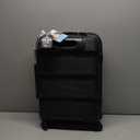 Kono Carry On Luggage Hard Shell Travel Trolley 4 Spinner Wheels Lightweight Polypropylene Suitcase with TSA Lock (Carry-On 21-Inch, Black)
