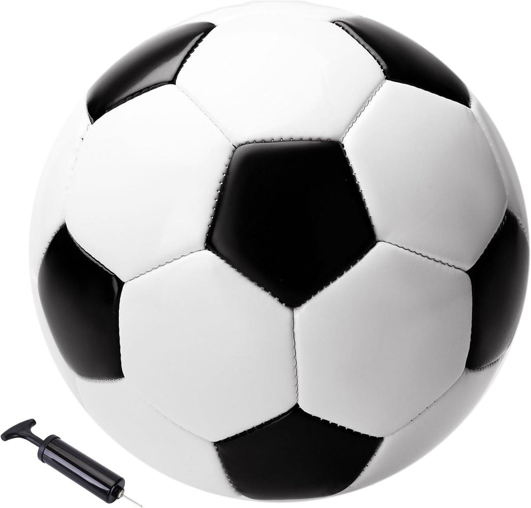 Richball Toddlers Soccer Ball Size 2, Soccer Ball for Kids 3-5, Outdoor Ativities Toy for Toddlers Age 1-3, Stocking Stuffers Birthday/Easter Gifts Classic White Black