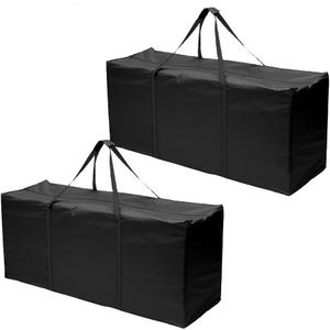 2 Pack Patio Furniture Storage Bag Extra Large Protective Cushion Cover with Zippered Waterproof for Patio Furniture with Zippers and Handles Size 68 inch L x 30 inch W x 20 inch H