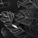 Black Peel and Stick Wallpaper 17.7"x480" Feather Wallpaper Removable Modern Vinyl Wall Paper Waterproof Contact Paper for Bedroom Living Room