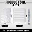 Chunful 6 for 3 Screens with 1 Pump Inflatable Protective Bags Compatible with 27" Desktop Monitor Shipping Box Packaging Air Bags Inflatable Mailer Monitor Dust Cover Computer Storage Case 27" Screen