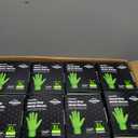 Heavy Duty Industrial Nitrile Gloves with Raised Diamond Texture, 8-mil, Latex Free (Green/Dark Green/Yellow) XL