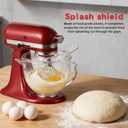 Pouring Shield for Kitchen-Aid 4.5-5 Quart Tilt-Head Stand Mixer,With Removable Pour Spout And Silicone Scraper,Splatter Guard Fits for Stainless Steel, Glass, Ceramic Bowls