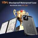 Cozycase TOP Military IP68 Waterproof Case for iPhone 13 Mini - Heavy Duty 360 Shockproof Full Body with Screen Camera Protector Double Water Dust Drop Proof Hard Rugged Tough Bumper Front Back Cover