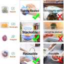 12pack, Silicone Stretch Lids,Blue and white, Reusable Food Storage Covers, Various Sizes