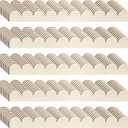 50 Packs Unfinished Scalloped Wood Trim DIY Decorative Wood Molding for Home Wall Cabinet Shelf and Window Door Decor