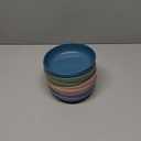 [8 Pack] Cat Dishes Whisker Friendly, Shallow Wide Cat Food and Water Bowl, Durable Wheat Straw Cat Bowls for Indoor Cats (dark color)