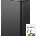 EKO Mirage X 80 Liter / 21.1 Gallons Motion Sensor Trash Can or Recycling Bin, Automatic Large Kitchen Trash Can Touchless, Stainless Steel, Matte Black