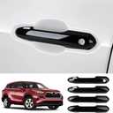 Car Door Handle Cover for Toyota RAV4 2019-2025Highlander 2020-2026Crown 2023-2026 Hybrid Auto Exterior Accessories Handle Protectors Covers Wrap Decoration ABS Gloss Black