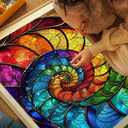 Jigsaw Puzzles for Adults 1000 Pieces Abstract Fantasy Art Puzzles with Letters on Back Mindfulness Unique Fun Educational Hard Difficult Challenging Puzzle for Gift