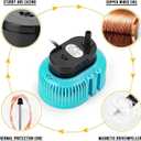 Pool Cover Pump above Ground - Submersible Water Sump Pump Swimming Water Removal Pumps, with Drainage Hose & 25 Feet Extra Long Power Cord, 850 GPH inGround, 3 Adapters (Blue)