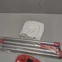 Spin Mop Head, Base, Handle Replacement for O-Ceda Easy Wring Microfiber Spin Mops, 2 Microfiber Mop Refills, 1 Triangle Head Cover and 30-58in Handle Set Combo (White(1 Tank System))