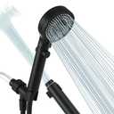 DOILIESE Handheld Shower Head with Hose 60 Inch, High Pressure Shower Head with On Off Switch Button 3 Modes, Matte Black