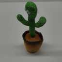 Pbooo Dancing Talking Cactus Mimicking Toy,Talking Repeat Singing Sunny Cactus Toy 120 Pcs Songs for Baby 15S Record Your Sound Sing+Dancing+Recording+LED