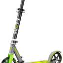 Scooter for Kids 612 & Adults, Max Load 240 LBS, Adjustable Height,Lightweight 2-Wheel, Foldable Kids Scooter with Big Wheels (Green)