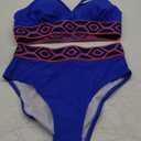 AI'MAGE Women's Bikini Sets High Waisted Swimsuit Two Piece Bathing Suits Push Up Bikini Tummy Control Swimsuits S-XXL (Large, Royal Blue)