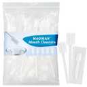 MAQIHAN 50Pcs Baby Tongue Cleaner - Baby Oral Cleaner Newborn Tongue Cleaner for Infants Bulk Disposable Thrush Brush for Babies Individually Wrapped Cotton Gauze Mouth Cleaner for Mouth Gum Cleansing