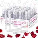 121 Pack Mini Bubble Wands, White Bubble Stick Toy Bulk for Wedding Supplies, Anniversaries, Valentine's Day Gift, Celebrations, Wedding Send Off, Party Favor for Couple, Guests, Kid, Boy and Girl