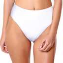 RELLECIGA Women's High Cut Bikini Bottom (XX-Large, White)