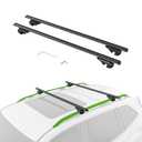 TrailXpert Universal Lockable Roof Rack Cross Bars, 52”Adjustable Aluminum Crossbars with 200lbs Load Capacity for Car, Only Fit Raised Side Rails with Gap
