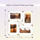 Vienrose Polaroid Scrapbook Photo Album, 3 Ring DIY Memory Book with Premium Crystal Clear Acrylic Cover PVC Pages 15 Sheets, Scrapbook Supplies for Wedding, Anniversary, Birthday, Travel