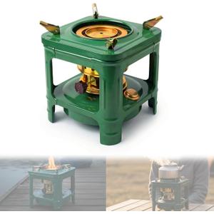 Portable Kerosene Stove 8-Wicks, Camping Stove & Fogon de Petrleo para Cuba, Multi-Fuel Kerosene Heater for Outdoor Cooking, Hiking, Backpacking, Emergency Stove Use (Square)