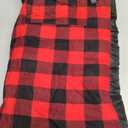 Heated Sleeping Bag pad, Operated by 5V/2A USB Power Supply (Battery NOT Included). Black & Red Flannel.