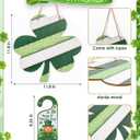 HAYVAN St Patricks Day Door Decorations Set - Wooden Shamrock Sign & Hanging Door Knob Handle Decor (Lucky Irish Happy St. Patrick's Day Wreath), Hanging Decoration for Front Door and Wall Decor