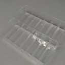 2 Pack Clear Acrylic Makeup Organizers, 7-Section Bathroom Organizer for Drawer, Cosmetic Display Cases, Blushes Highlighters Eyeshadow Powder Makeup Organizer Holder Storage