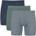 Hanes Originals Supersoft Boxer Briefs, Viscose from Bamboo Men's Underwear, Solids & Prints, 6 Pcs Size S