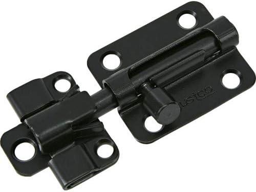Adjustlock 4" Barrel Bolt, 2-Part Black Steel w Mounting Screws (854479)