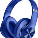 9S Wireless Over-Ear Bluetooth Headphones, 60 Hours Playtime, Hi-Fi Stereo, 6 EQ Modes, Built-in Microphone, Foldable Design, Blue