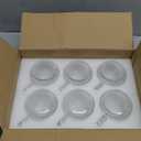 6 PACK Premium Glass Coffee Mugs with Handle, 12 OZ Classic Vertical Stripes Glass Coffee Cups, Transparent Tea Cup for Hot/Cold Beverages, Glassware Set for Americano, Latte, Cappuccino