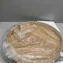 Large Round Ottoman Tray - 22'' Farmhouse Wood Serving Tray with Metal Handles - Circle Charcuterie Board for Living Room - Large Serving Trays for Coffee Table - Ottoman Topper Table