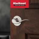 Kwikset Tustin Dummy Door Handle, Single Sided Lever for Closets, French Double Doors, and Pantry, Satin Nickel Non-Turning Right Handed Interior Push/Pull Lever, with Microban Protection