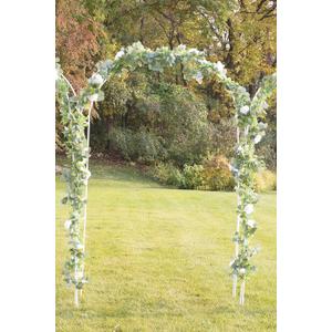 Metal Pergola Arbor Arch for Outdoors | 7.9 Feet High x 4.6 Feet Wide, Easy to Assemble | Perfect Backyard, Garden, Bridal Party & Wedding Decoration | 1 Pack | White