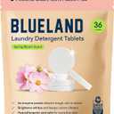 BLUELAND Laundry Detergent Tablets, 36 Count, Spring Bloom Scent, Plastic-Free Eco-Friendly Pods, Sheets, Liquid Alternative - Safe for Sensitive Skin, Gentle