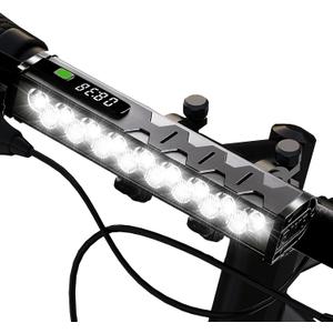 17* LED 4800 Lumen Bike Lights, USB-C Rechargeable Bicycle Light, Super Bright Bike Lights for Night Riding, IP65 Waterproof Bicycle Headlight, for Commuters Adults and Children