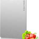 Titanium Cutting Board, Titanium Cutting Boards for Kitchen Double-Sided Stainless Steel Cutting Board Durable Non Toxic Food-Grade Chopping Board for Meat Vegetable Fruit(12"L x 8"W)