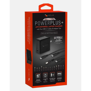 Helix 65W Universal USB-C Laptop Charger Power Adapter (ETHNBC65U) Black