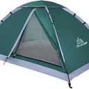 JELUCAMP 1/ 2 Person Dome Tents for Camping, Lightweight Portable Single Backpacking Tent, Small Easy Setup Outdoor Waterproof Camping Hiking Tent for Adults, 2 Person Tent, Dark Green