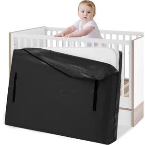 Mattress Bags for Moving, BETU Mattress Protector Waterproof Mattress Cover Crib Size Storage Bags with 8 Heavy-Duty Handles and Zipper for Bed Extra Thick Large Reusable (52"x28"x6.5" Black)